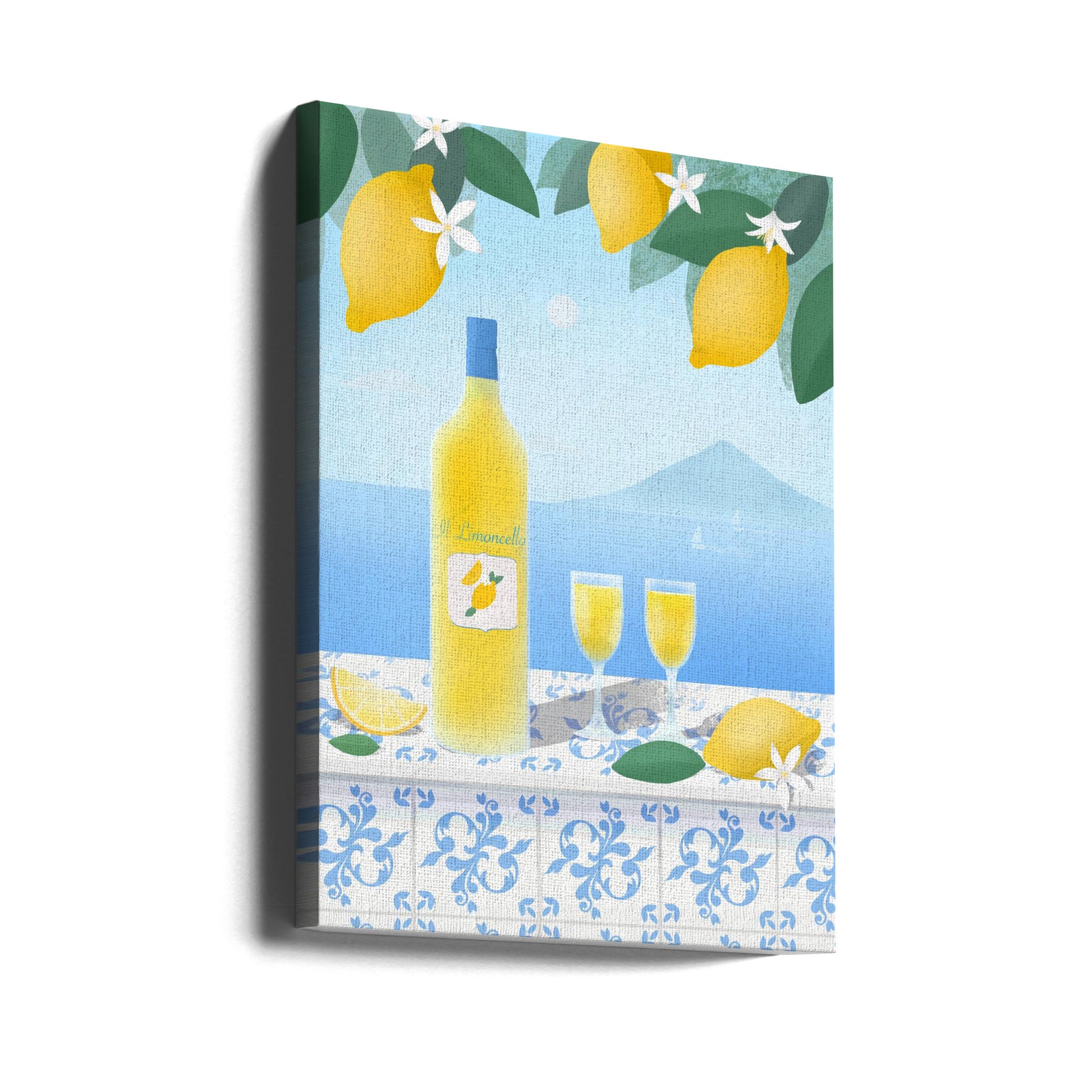 Italian Limoncello by Petra Lizde | Cocktail Drink Italy, Large Canvas Wall Art Print | Artsy Earth