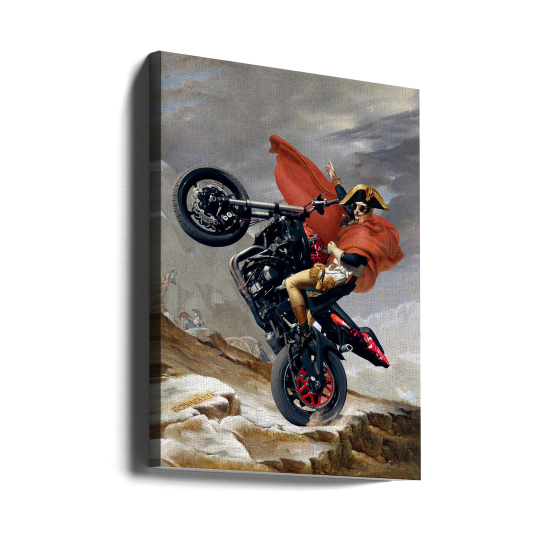 Vroom Vroom! by Artem Pozdniakov | Retro Motorcycle Art, Large Canvas Wall Art Print | Artsy Earth