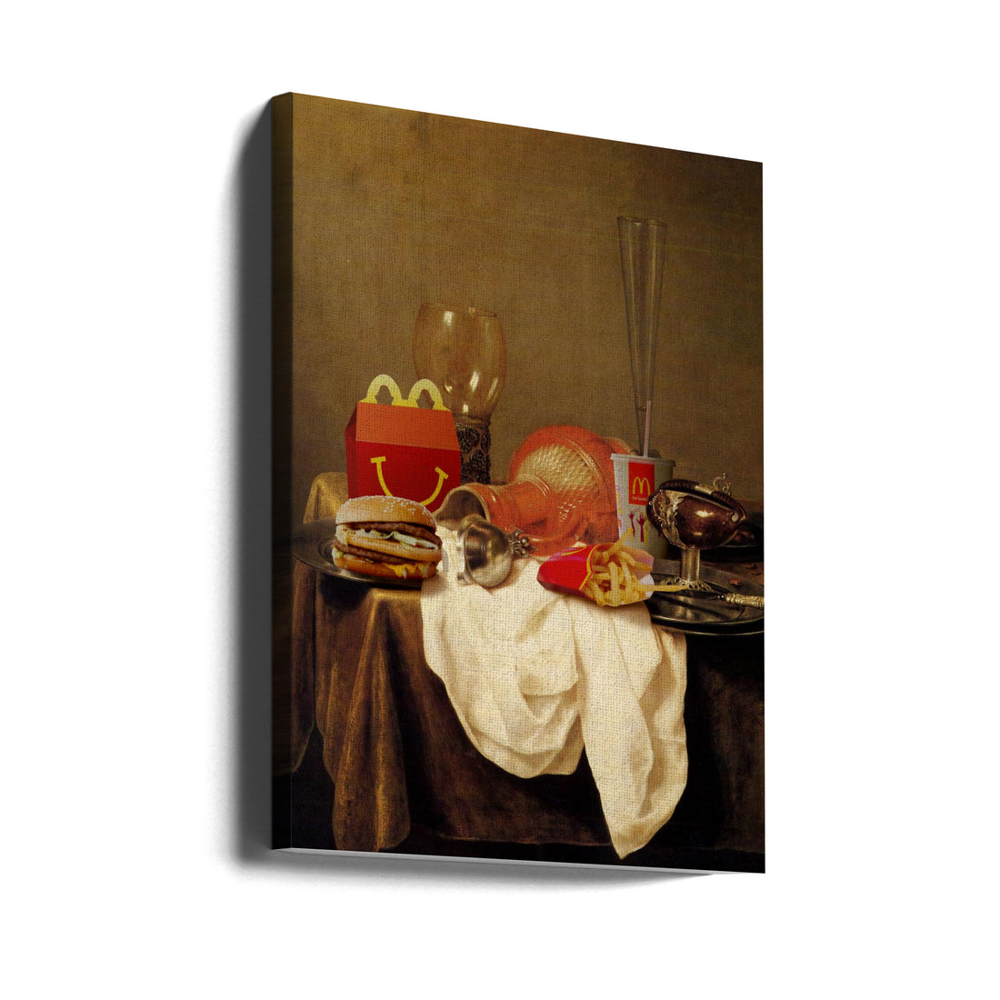 Classic Dinner by Artem Pozdniakov | Retro Food Art, Large Canvas Wall Art Print | Artsy Earth