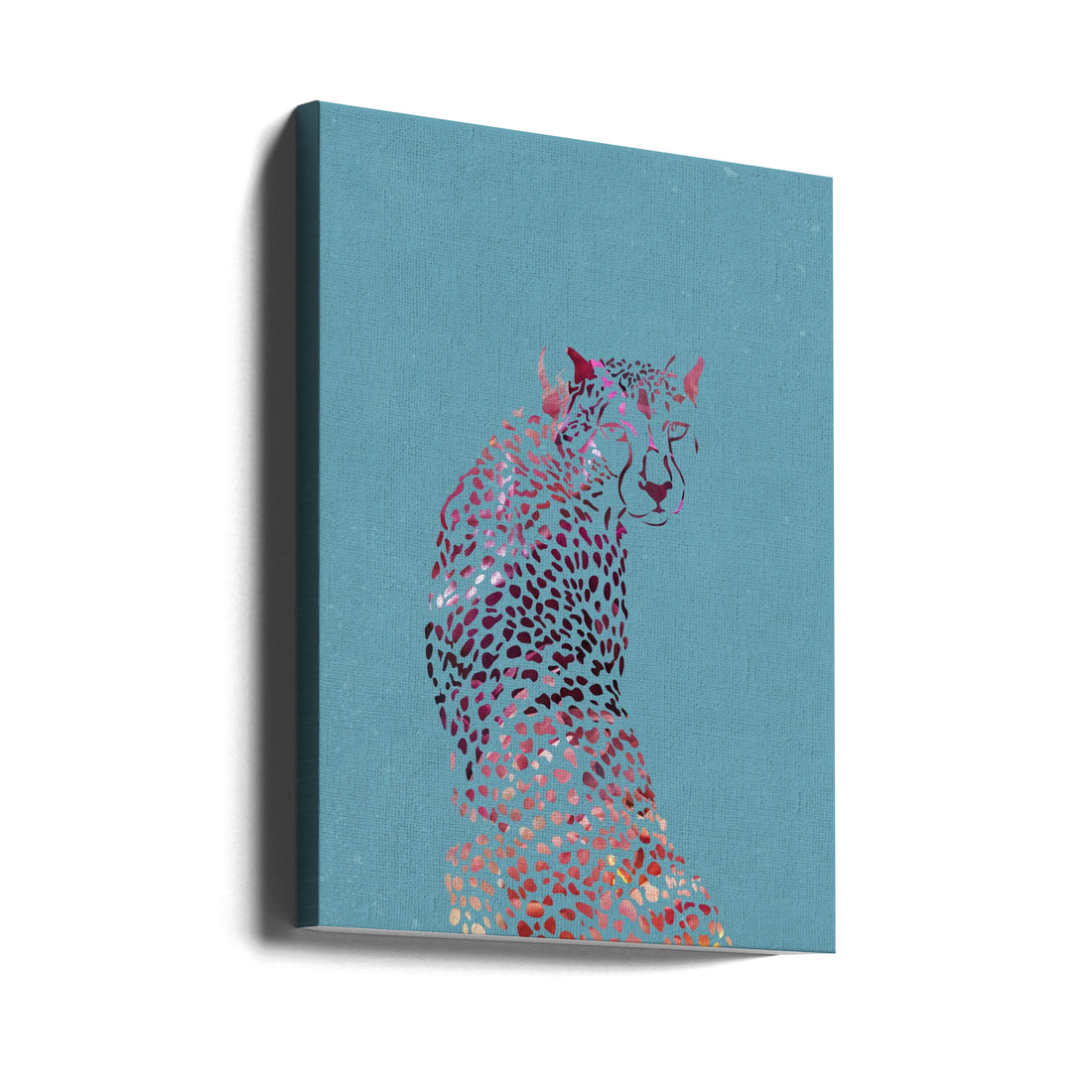 Abstract Cheetah by Sarah Manovski | Big Cat Silhouette, Large Canvas Wall Art Print | Artsy Earth