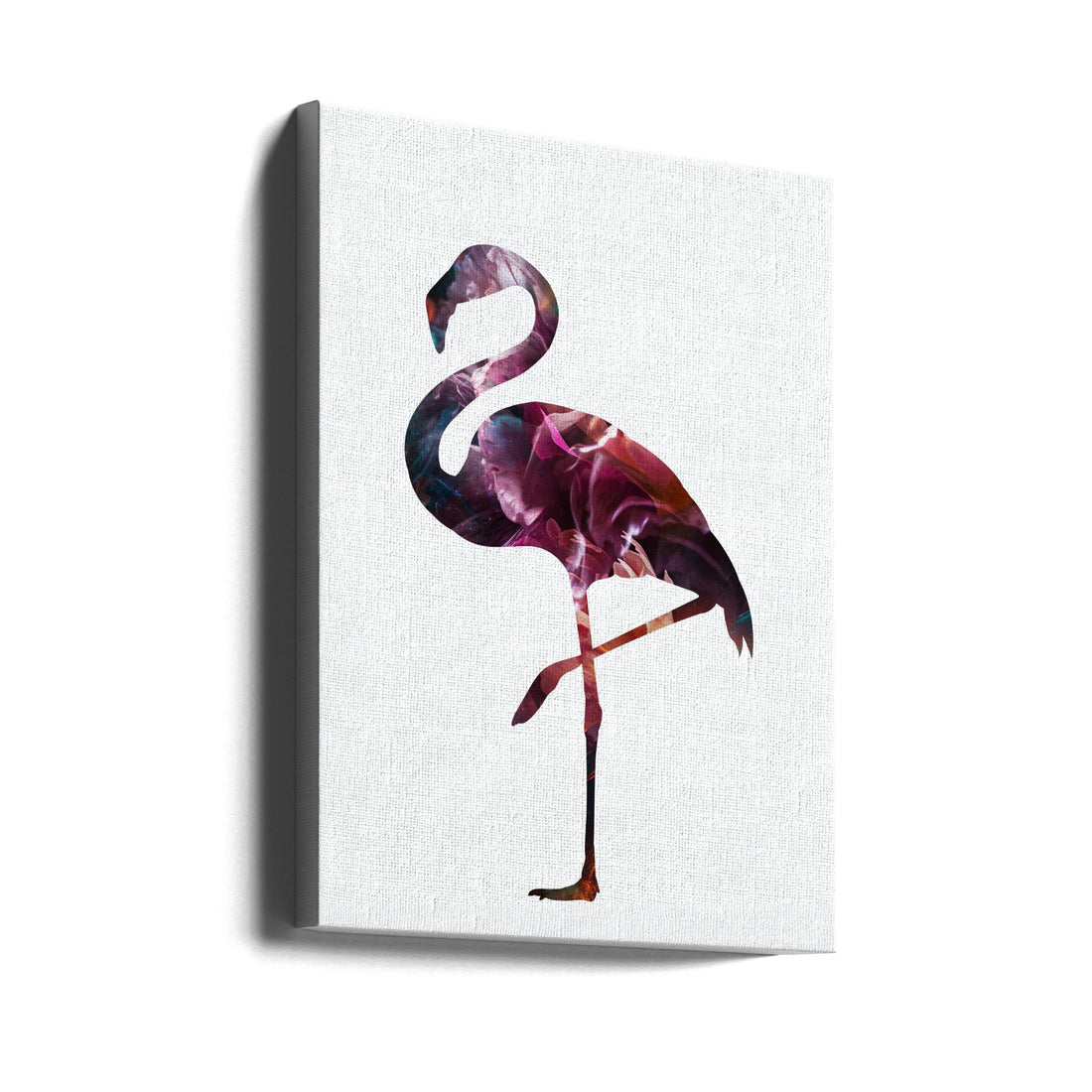 Flamingo Silhouette by Sarah Manovski | Pink Bird Botanical, Large Canvas Wall Art Print | Artsy Earth