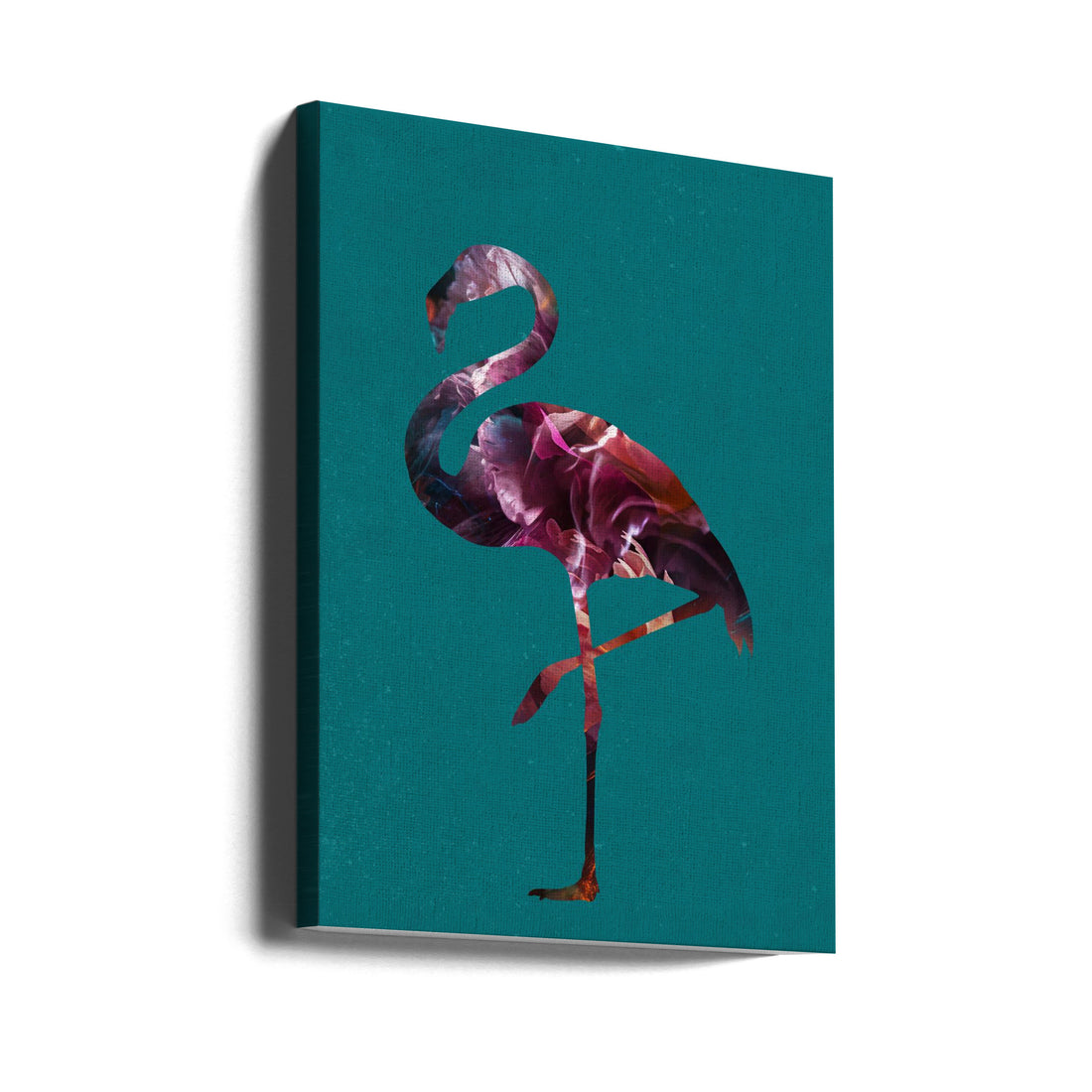 Flamingo Pink and Green by Sarah Manovski | Pink Flamingo Abstract, Large Canvas Wall Art Print | Artsy Earth