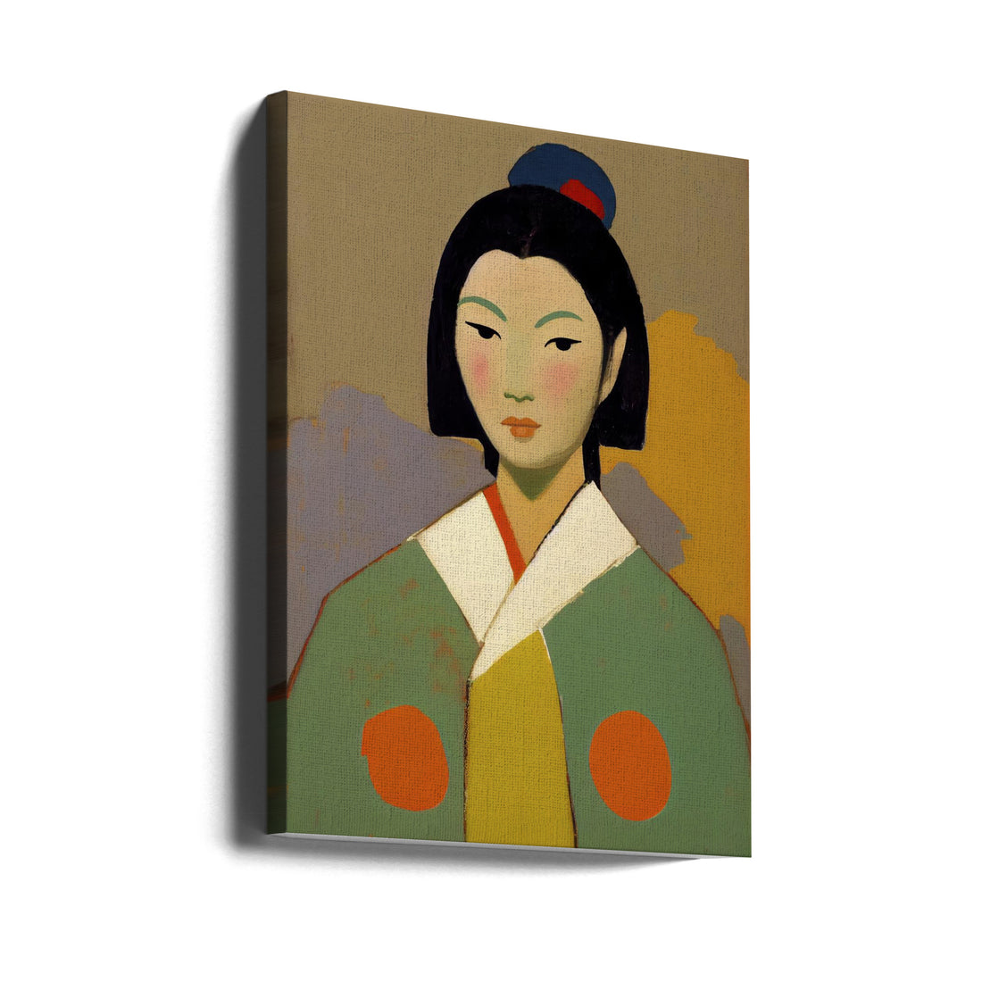 Japanese Maiko Art by Treechild | Geisha Kimono Portrait, Large Canvas Wall Art Print | Artsy Earth