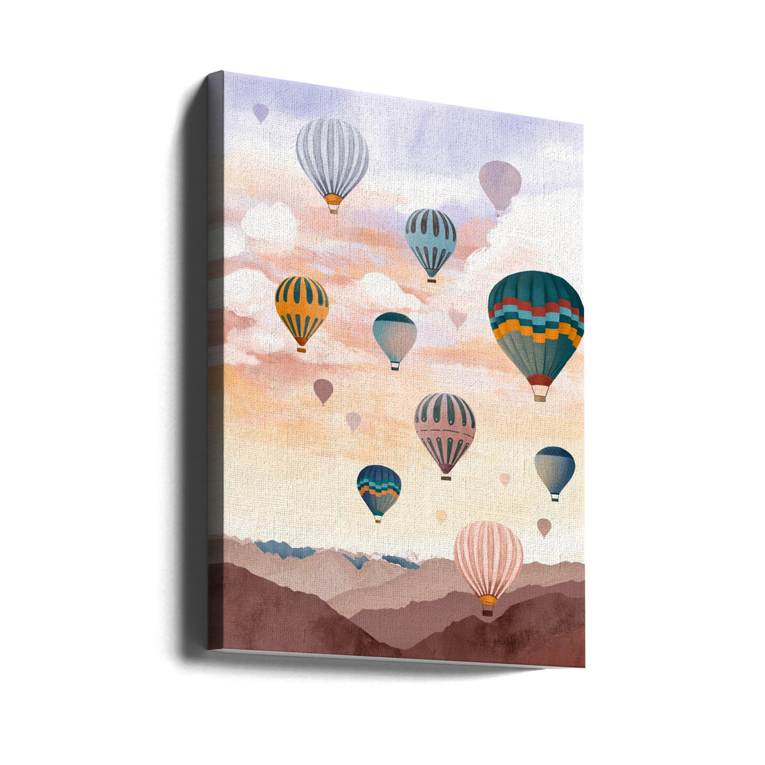 Airballoon Sky by Goed Blauw | Hot Air Balloon Adventure, Large Canvas Wall Art Print | Artsy Earth