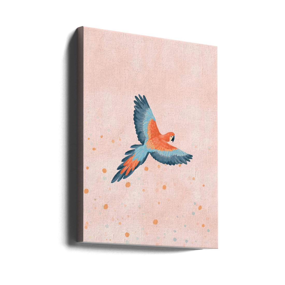 Fly With Me by Goed Blauw | Flying Bird Illustration, Large Canvas Wall Art Print | Artsy Earth