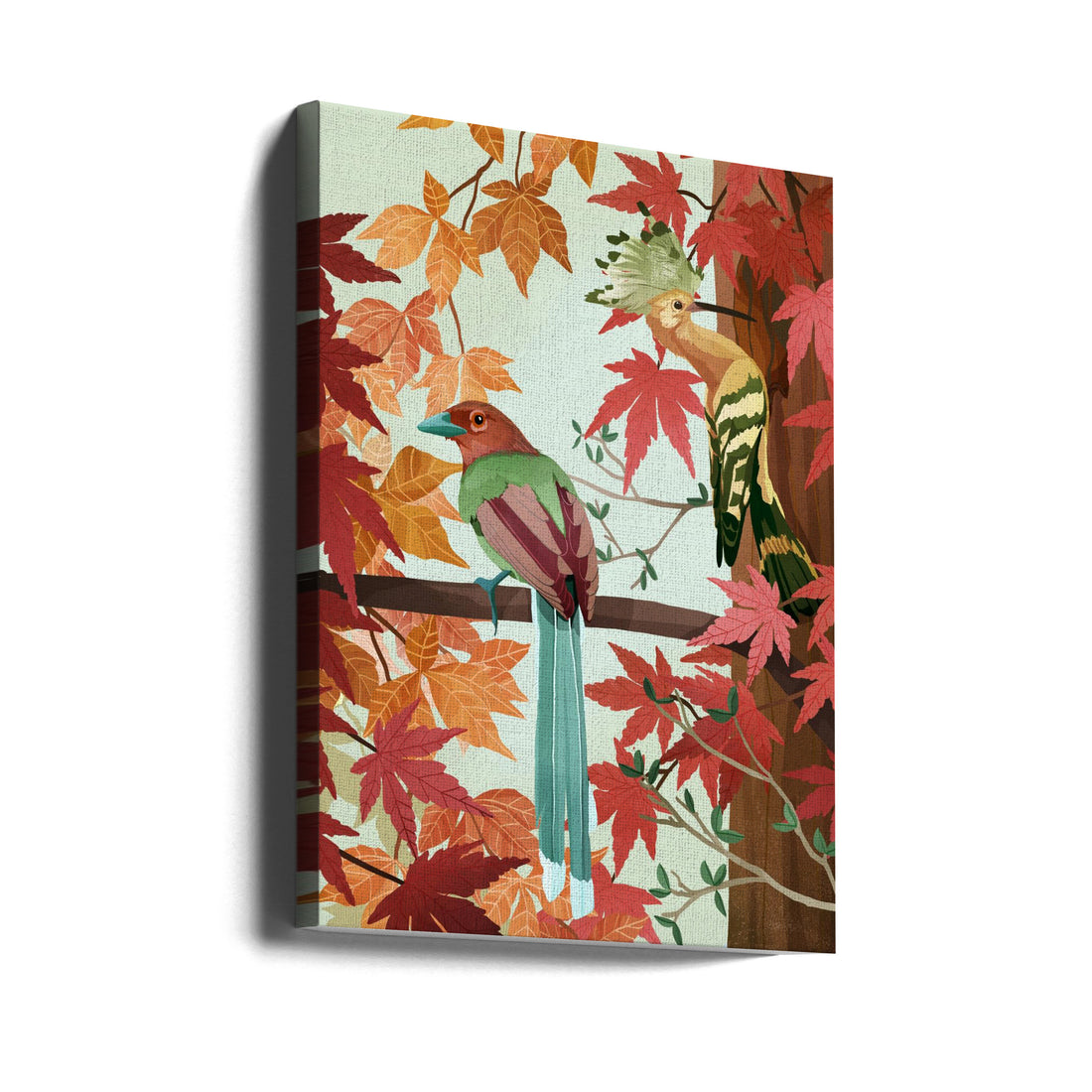 Birds of Autumn by Goed Blauw | Colorful Fall Birds, Large Canvas Wall Art Print | Artsy Earth