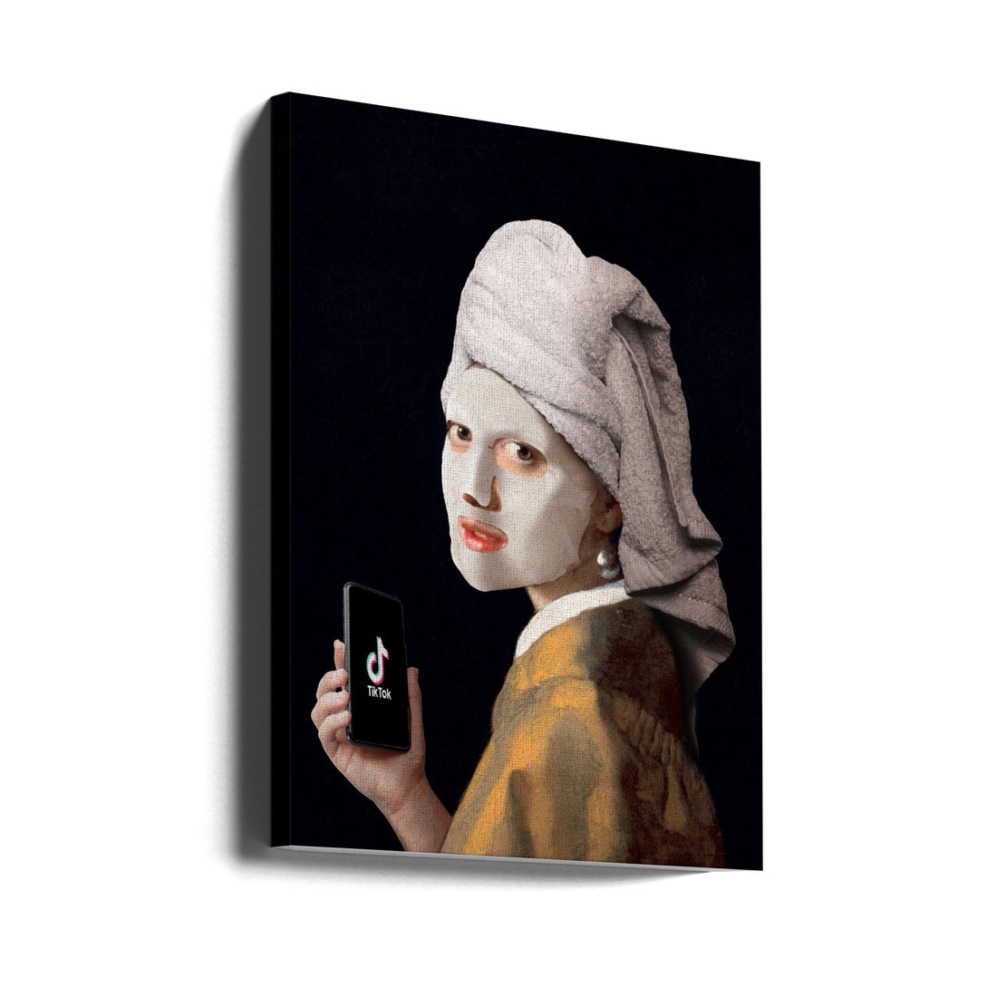 Girl with TikTok by Artem Pozdniakov | Social Media Portrait, Large Canvas Wall Art Print | Artsy Earth