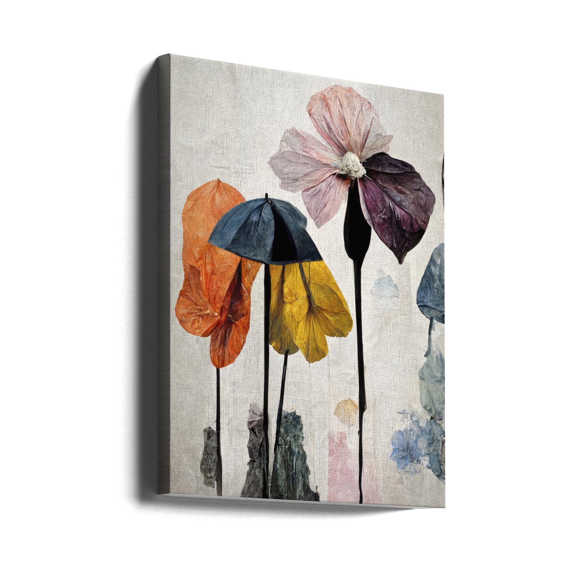 Umbrella Flowers No2 by Treechild | Abstract Floral Digital, Large Canvas Wall Art Print | Artsy Earth