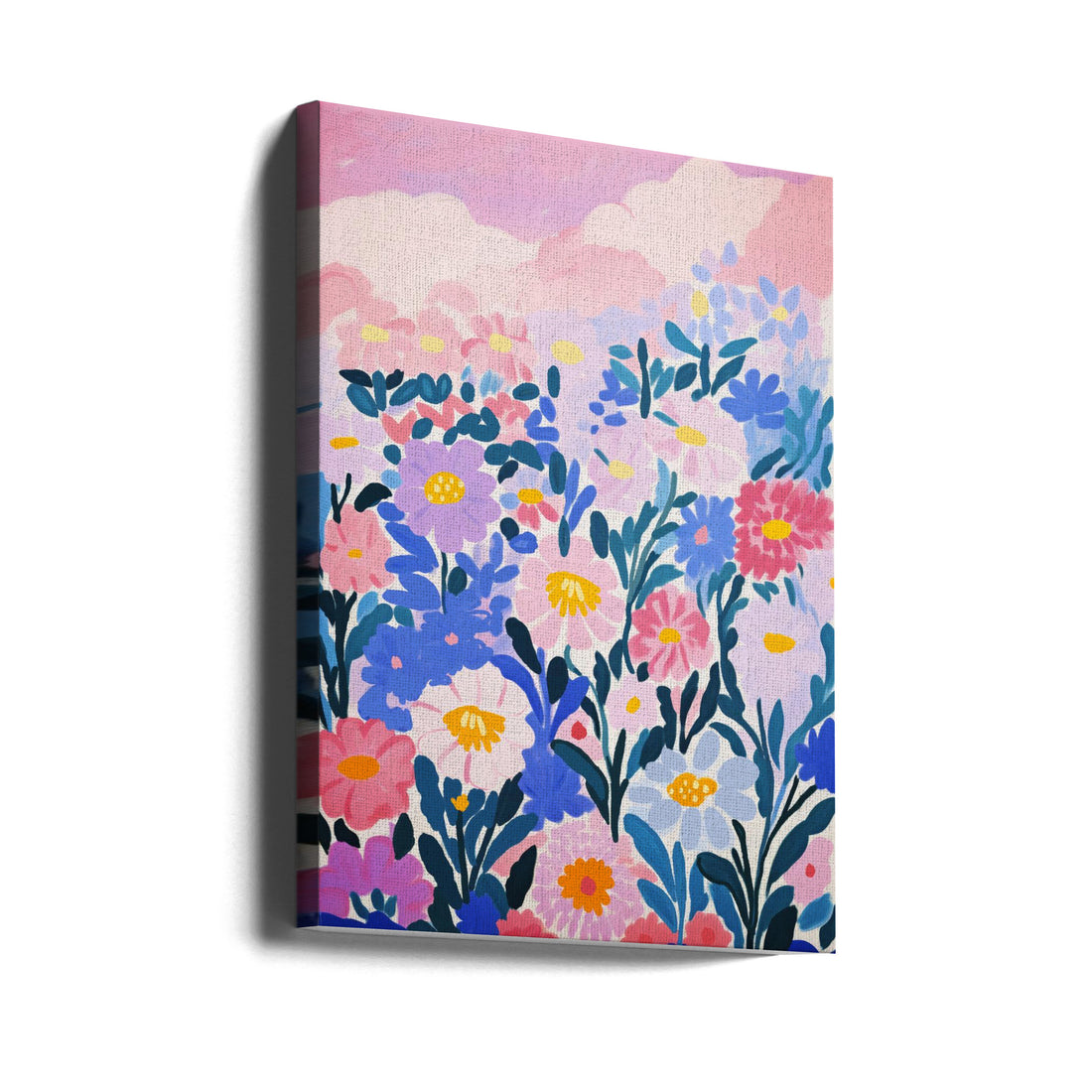 Wild Flower Field by Treechild | Floral Nature Landscape, Large Canvas Wall Art Print | Artsy Earth