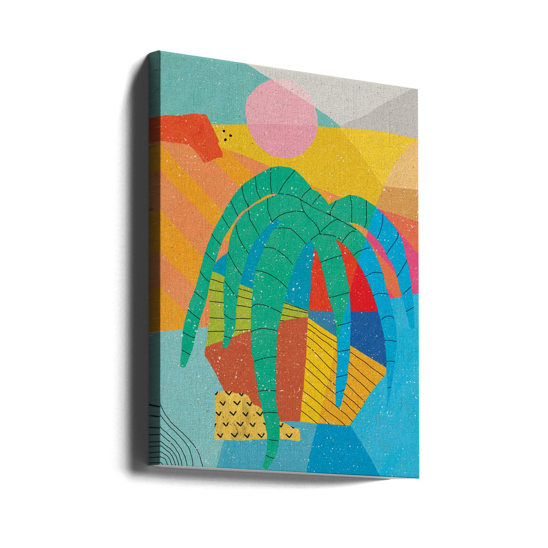 By the Beach by Aylin Demir | Colorful Abstract Pattern, Large Canvas Wall Art Print | Artsy Earth