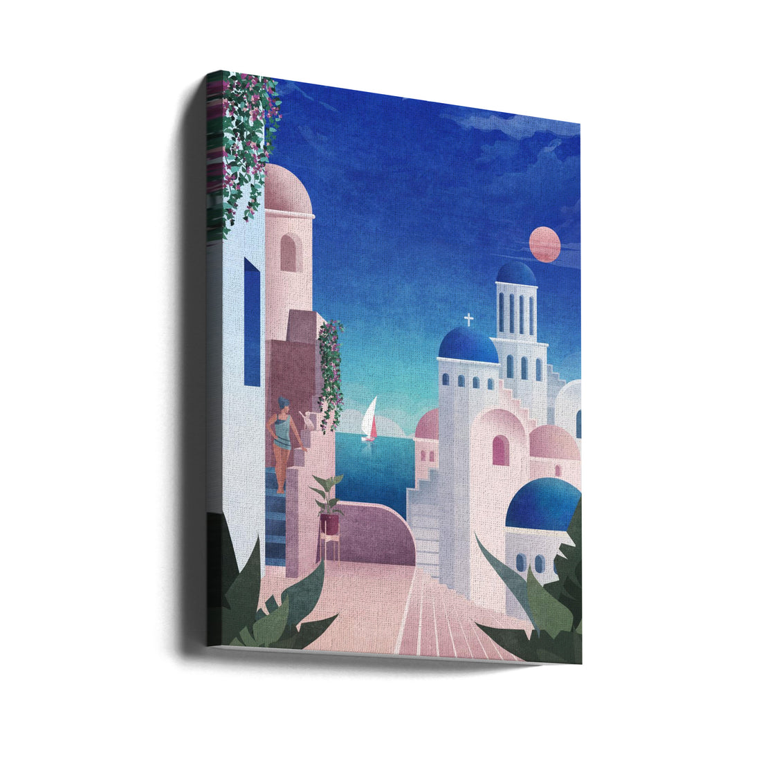 Santorini Greece by Emel Tunaboylu | Greek Island Architecture, Large Canvas Wall Art Print | Artsy Earth