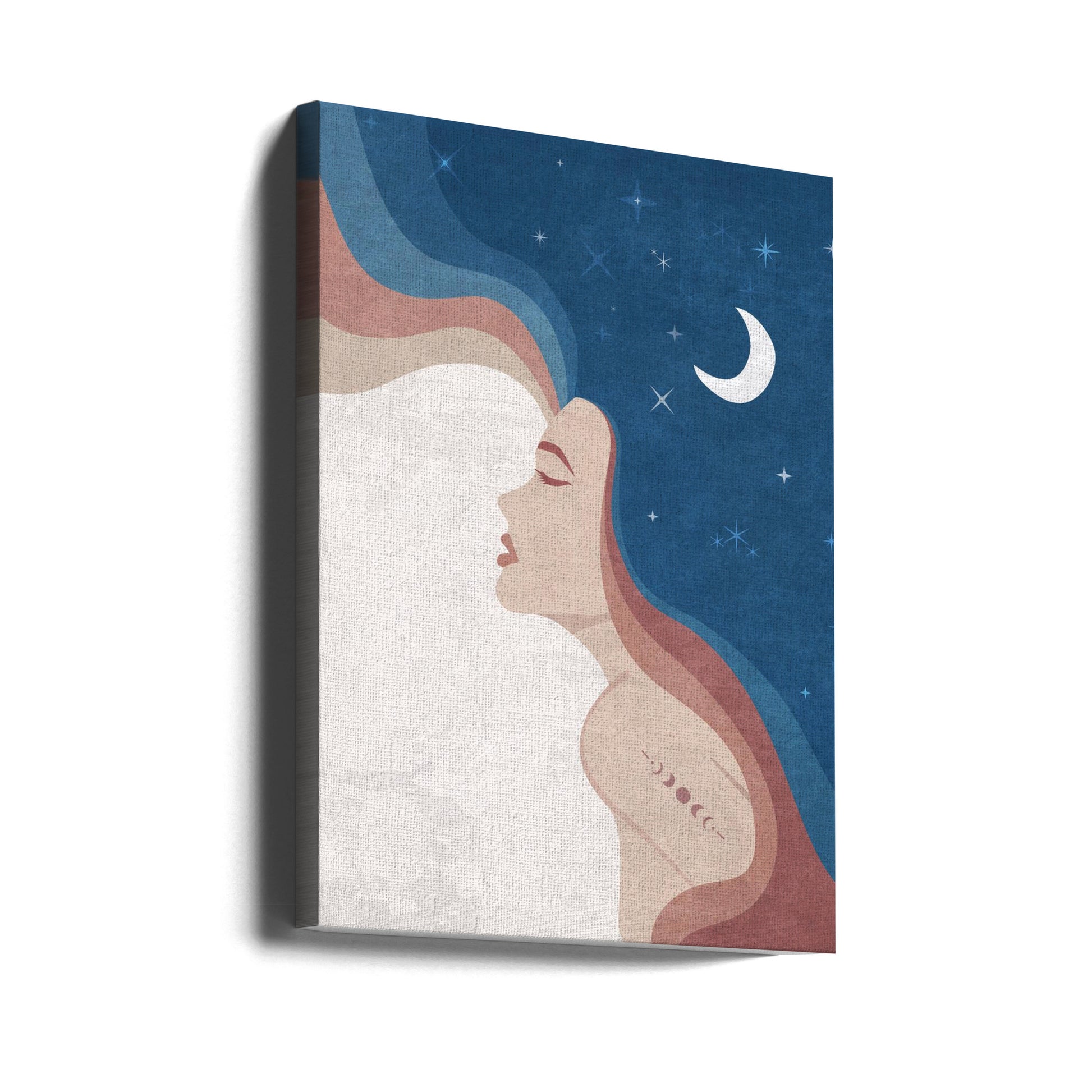 Starry Night Portrait by Emel Tunaboylu | Woman Starry Universe, Large Canvas Wall Art Print | Artsy Earth