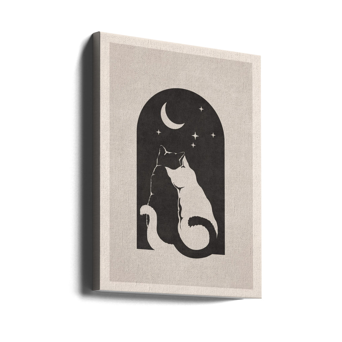 Night Sky Cat Art by Emel Tunaboylu | Geometric Animal Abstract, Large Canvas Wall Art Print | Artsy Earth