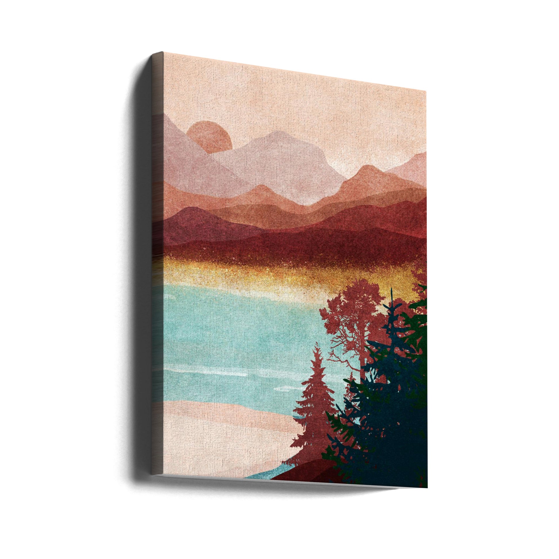 Lake Mountain View by Emel Tunaboylu | Tranquil Mountain Landscape, Large Canvas Wall Art Print | Artsy Earth