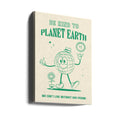 Be Kind Planet Earth by Oju Design | Retro Earth Inspiration, Large Canvas Wall Art Print | Artsy Earth