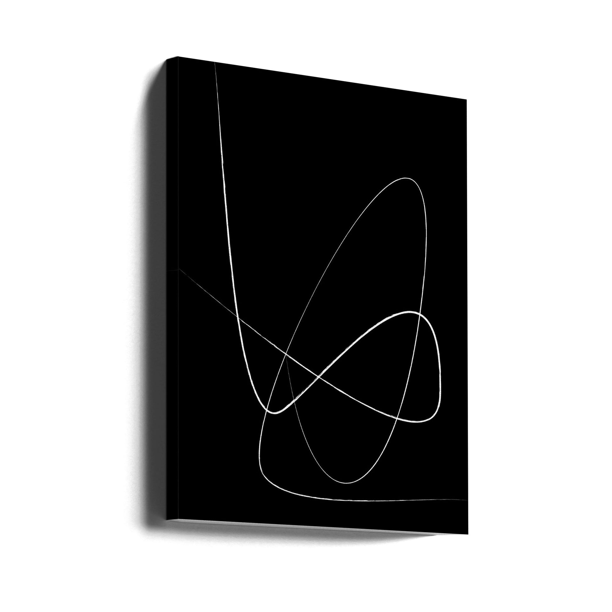 Black Abstract by Oju Design | Dark Line Drawing, Large Canvas Wall Art Print | Artsy Earth