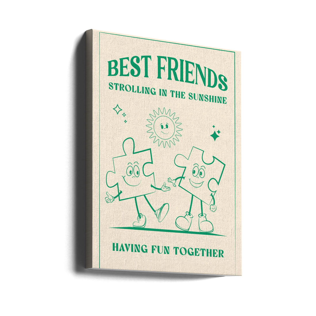 Best Friends by Oju Design | Inspirational Text Expression, Large Canvas Wall Art Print | Artsy Earth