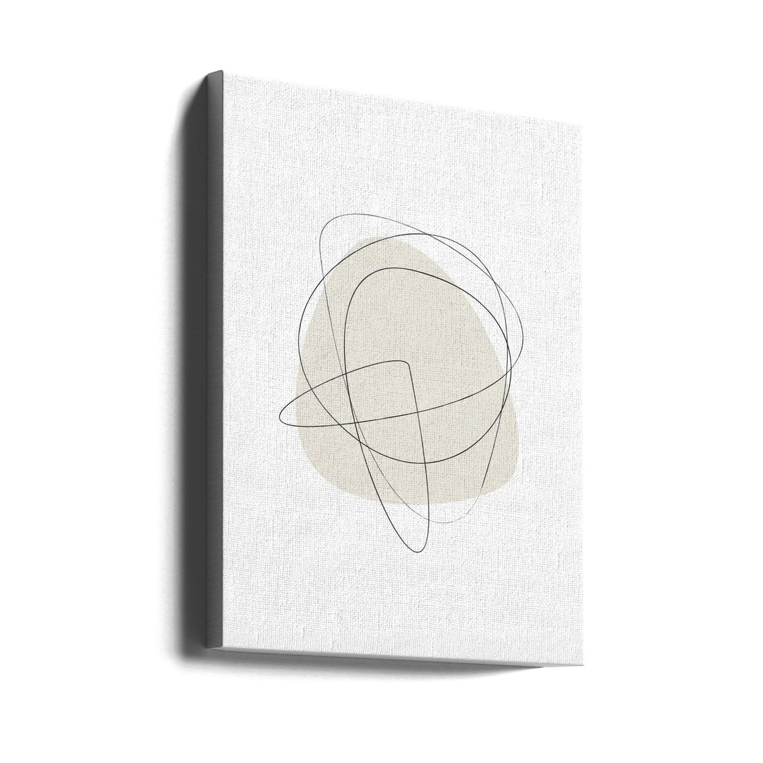 Beige Circles by Oju Design | Abstract Line Pattern, Large Canvas Wall Art Print | Artsy Earth