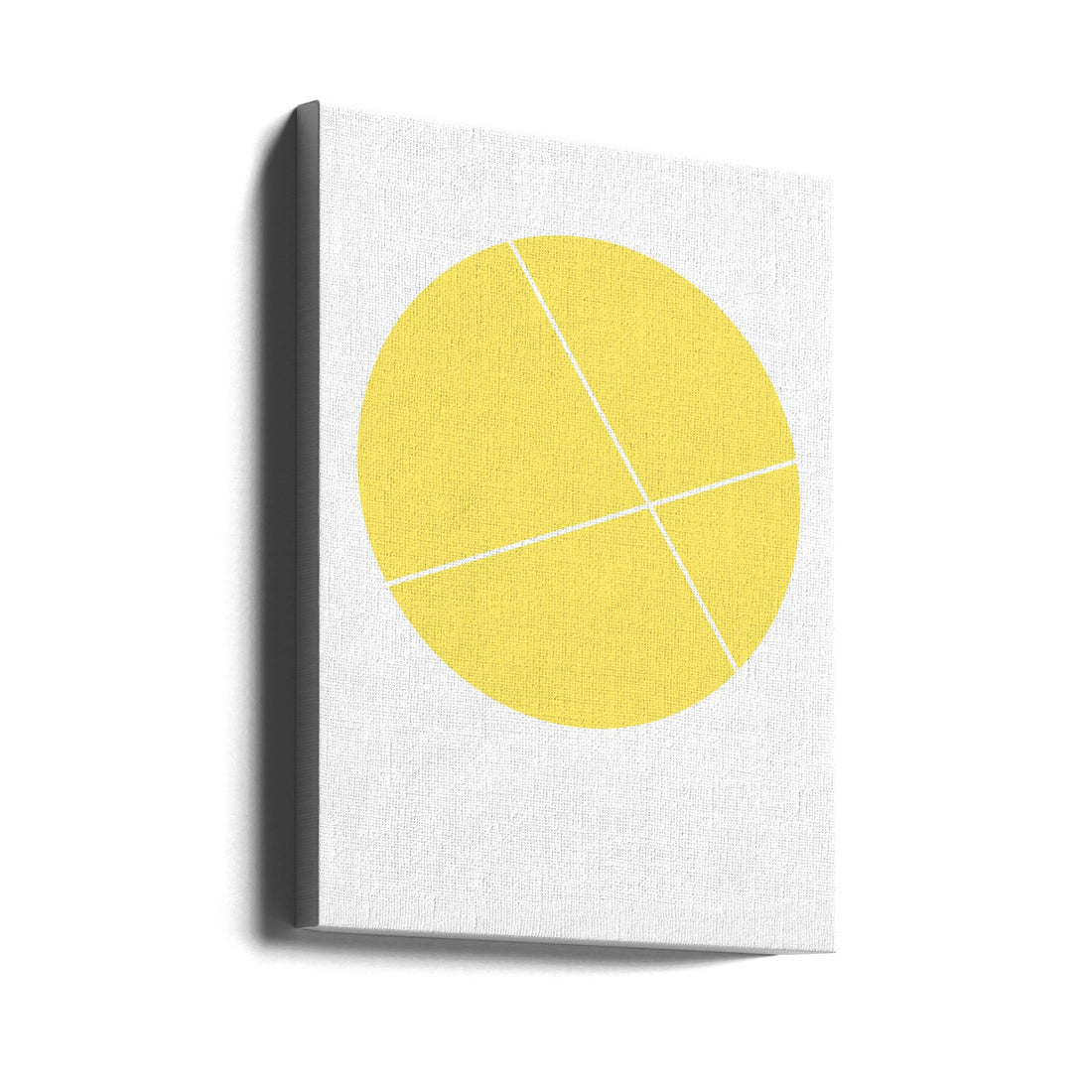 Yellow Circle Shape by Oju Design | Geometric Abstract Ring, Large Canvas Wall Art Print | Artsy Earth