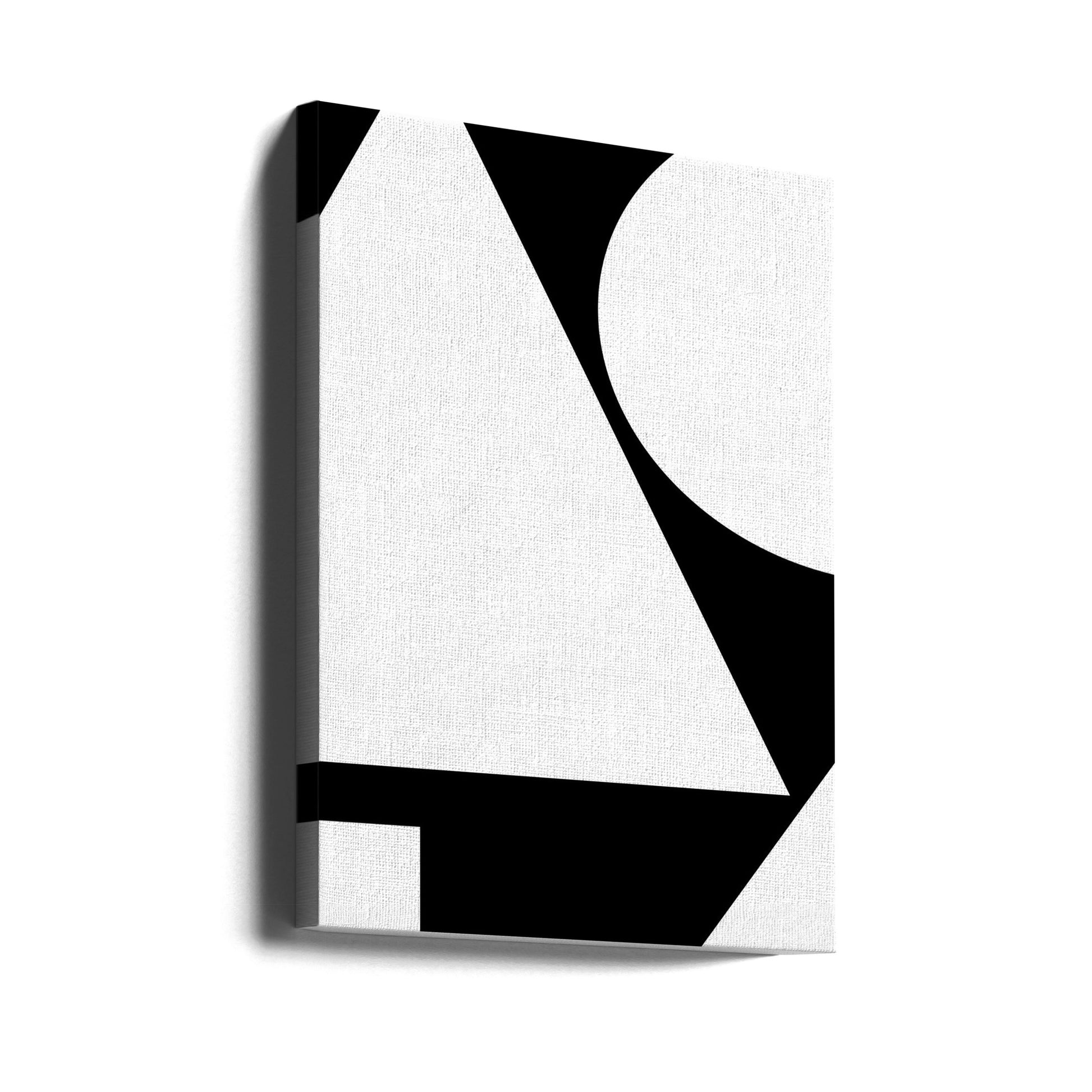 Geometric Lines Art by Oju Design | Black White Abstract, Large Canvas Wall Art Print | Artsy Earth