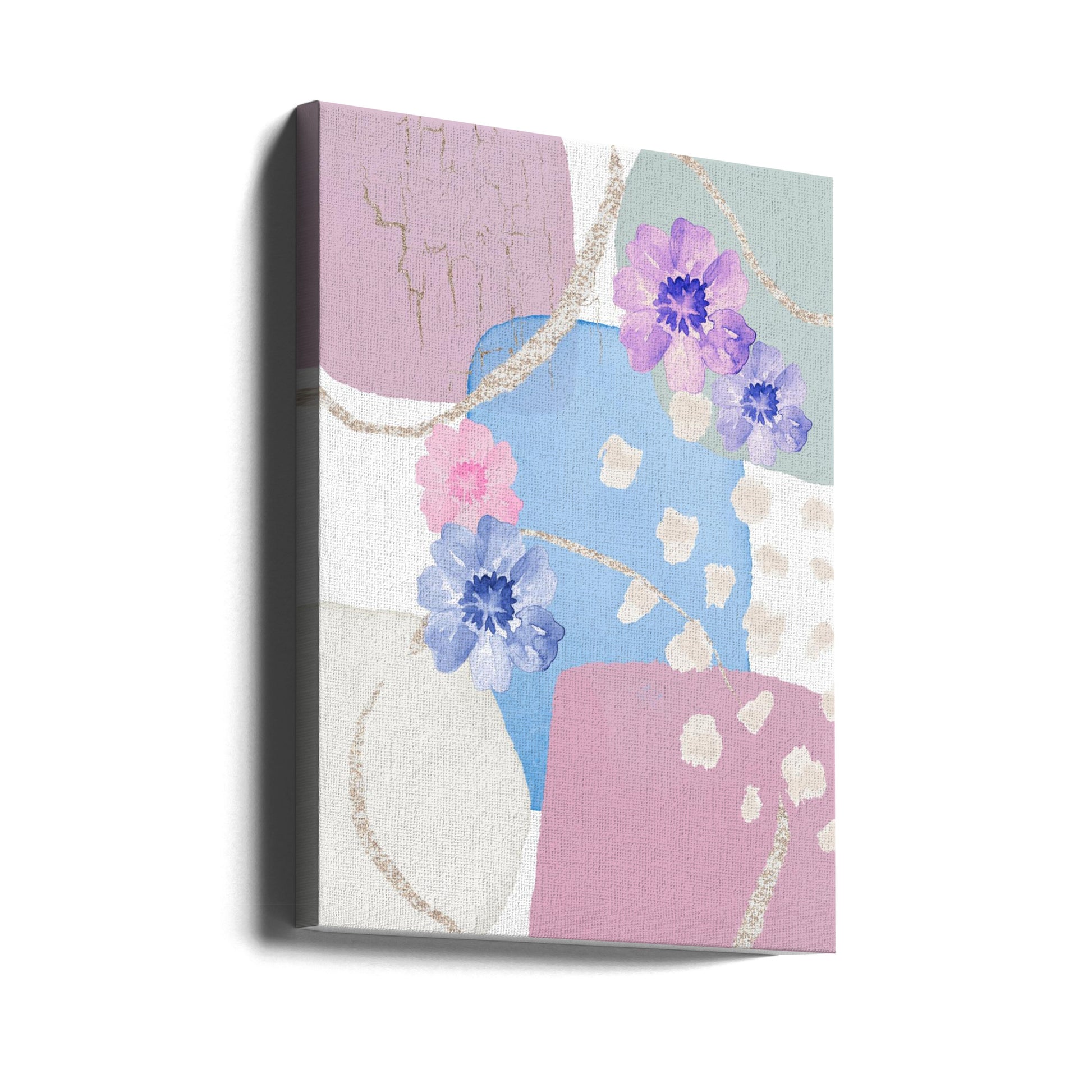 Pretty Pastels by Sally Ann Moss | Abstract Floral Illustration, Large Canvas Wall Art Print | Artsy Earth