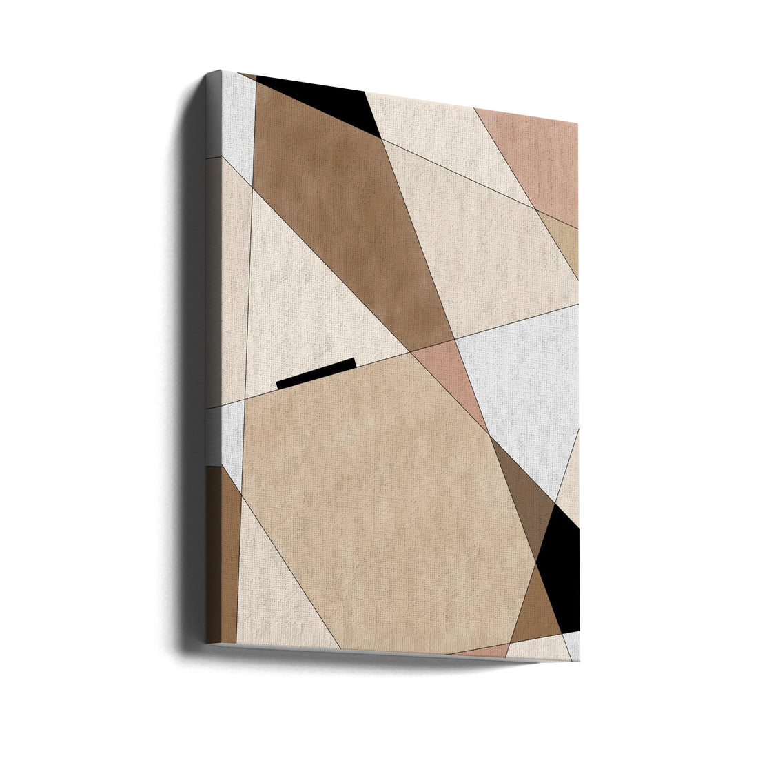 Geometric Beige Art by Elena Ristova | Minimal Abstract Design, Large Canvas Wall Art Print | Artsy Earth