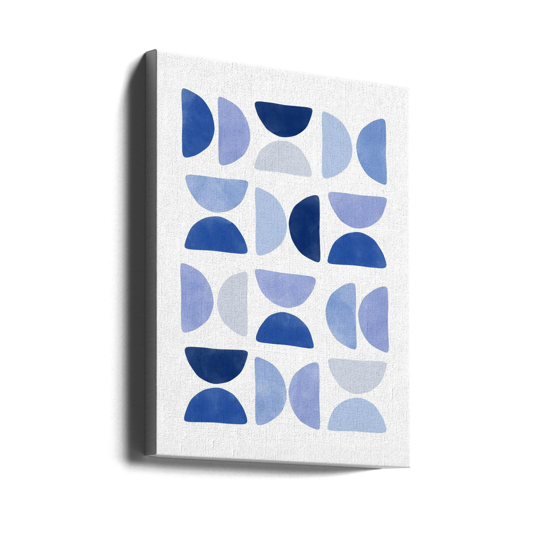 Indigo Geometric Lines by Elena Ristova | Abstract Geometric Pattern, Large Canvas Wall Art Print | Artsy Earth