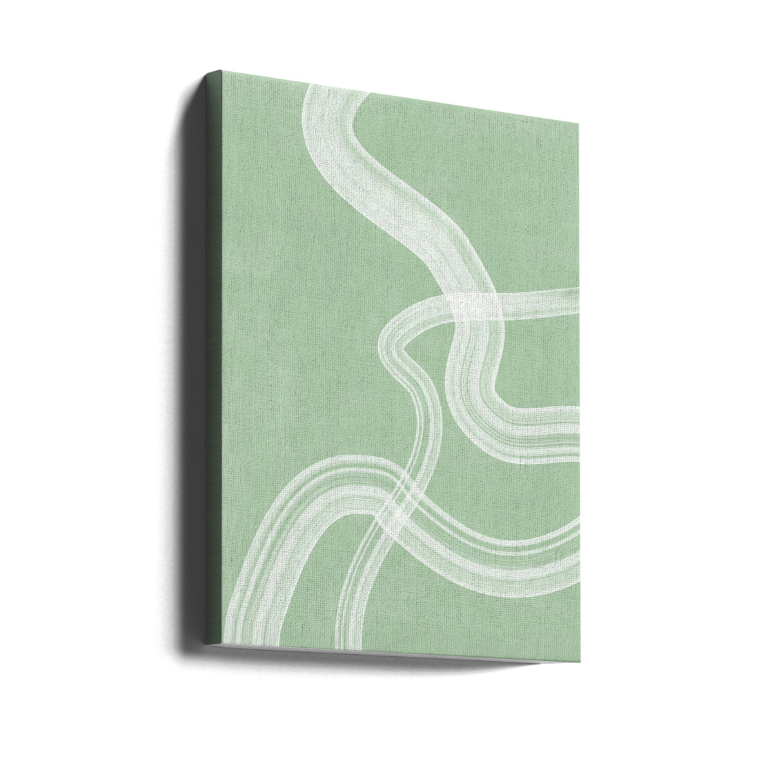 Abstract Green Lines by Elena Ristova | Geometric Pattern Design, Large Canvas Wall Art Print | Artsy Earth