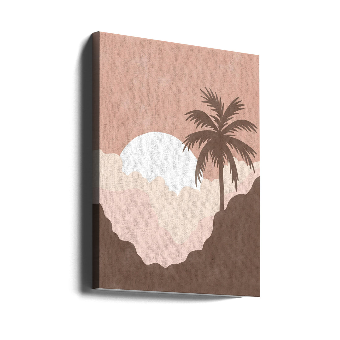 Tropical Palm Sunset by Elena Ristova | Peaceful Palm Silhouette, Large Canvas Wall Art Print | Artsy Earth