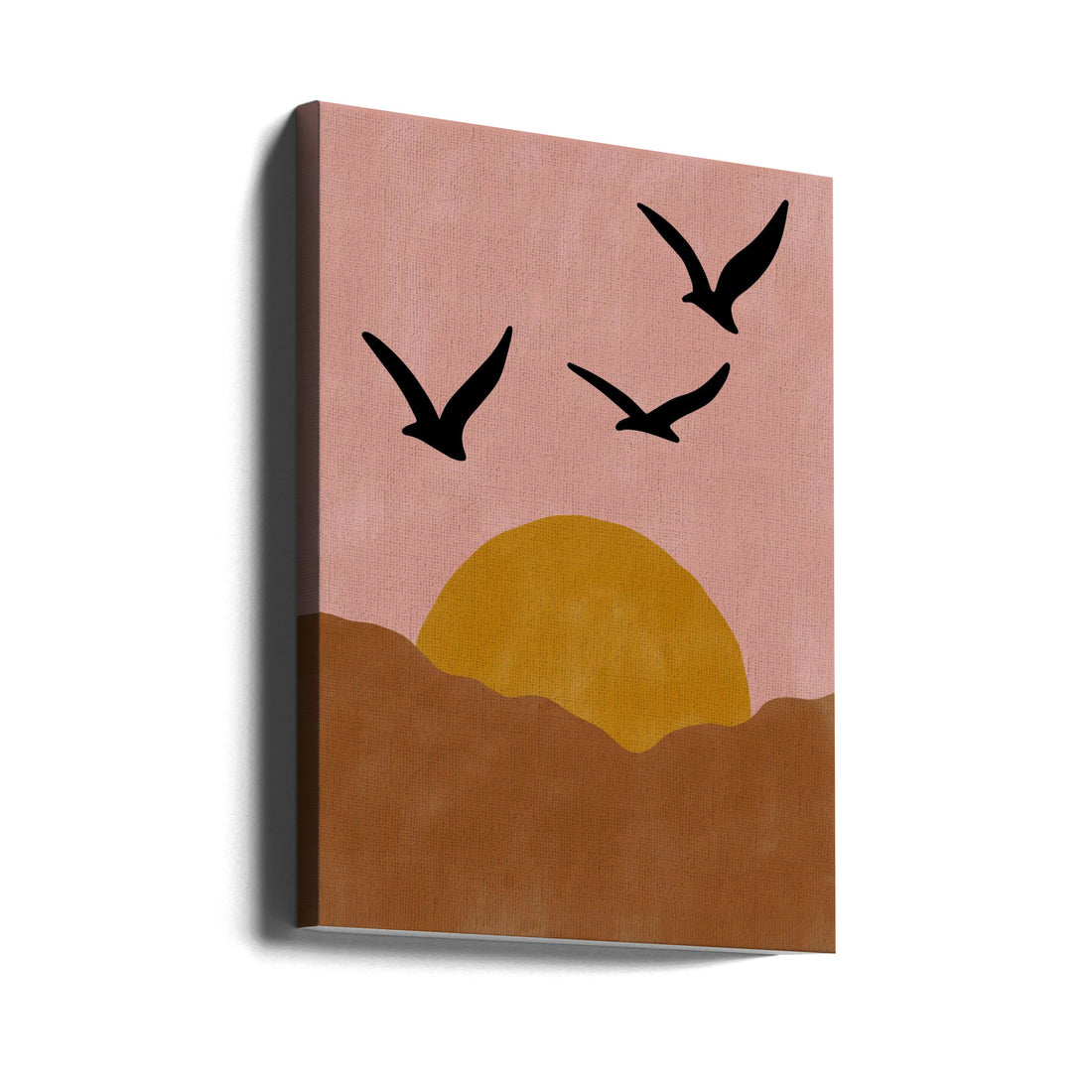 Sunset Bird Flight by Elena Ristova | Birds Silhouette Landscape, Large Canvas Wall Art Print | Artsy Earth