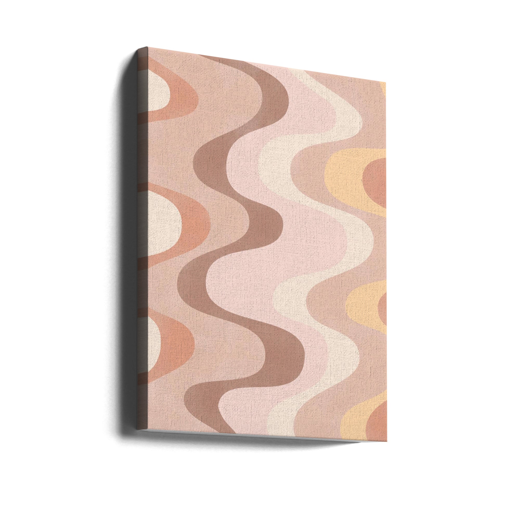 Soft Pink Abstract by Elena Ristova | Geometric Pastel Pattern, Large Canvas Wall Art Print | Artsy Earth