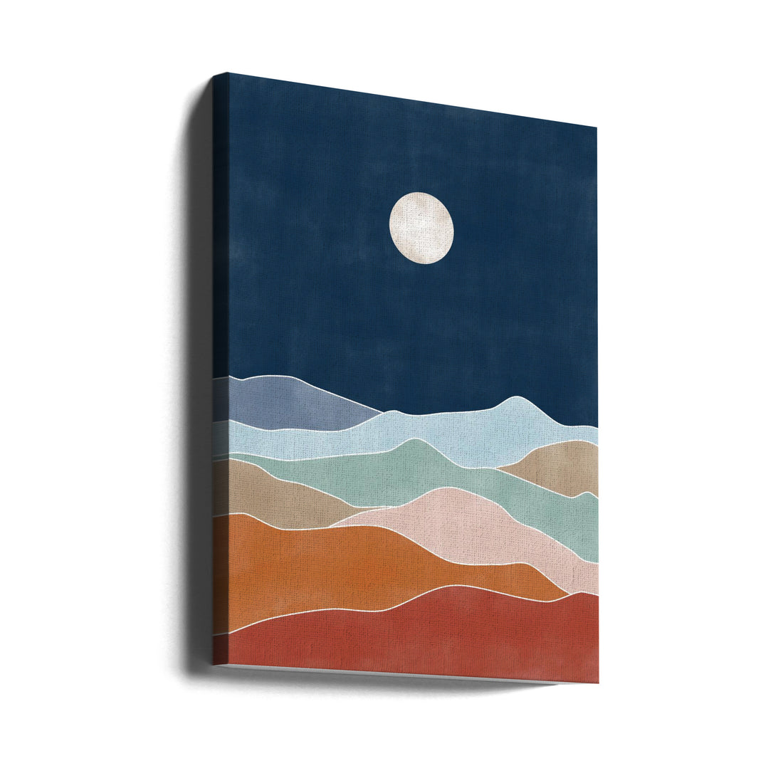 Night Moon Abstract by Elena Ristova | Abstract Moonlight Landscape, Large Canvas Wall Art Print | Artsy Earth