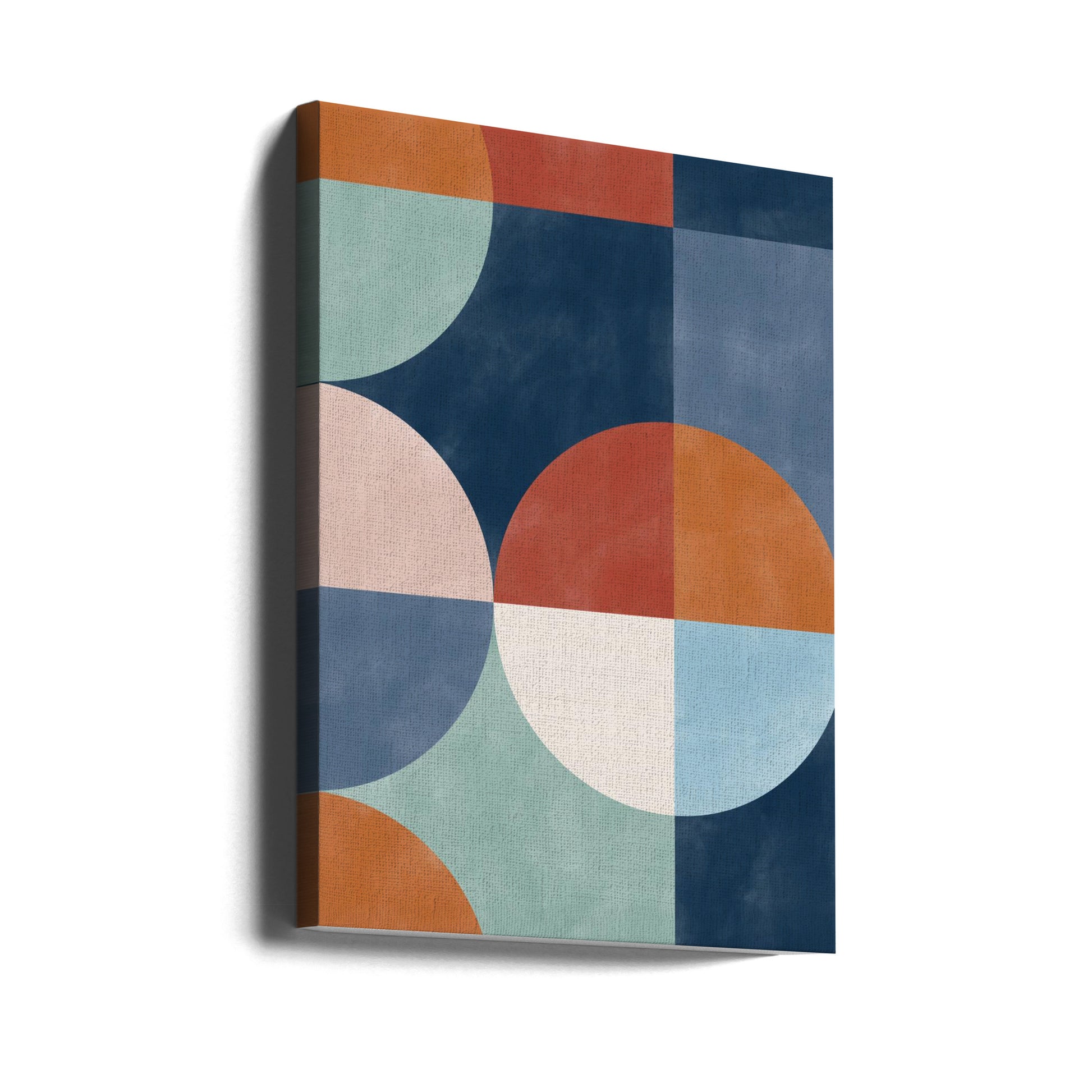 Blue Rust Abstract by Elena Ristova | Abstract Geometric Pattern, Large Canvas Wall Art Print | Artsy Earth