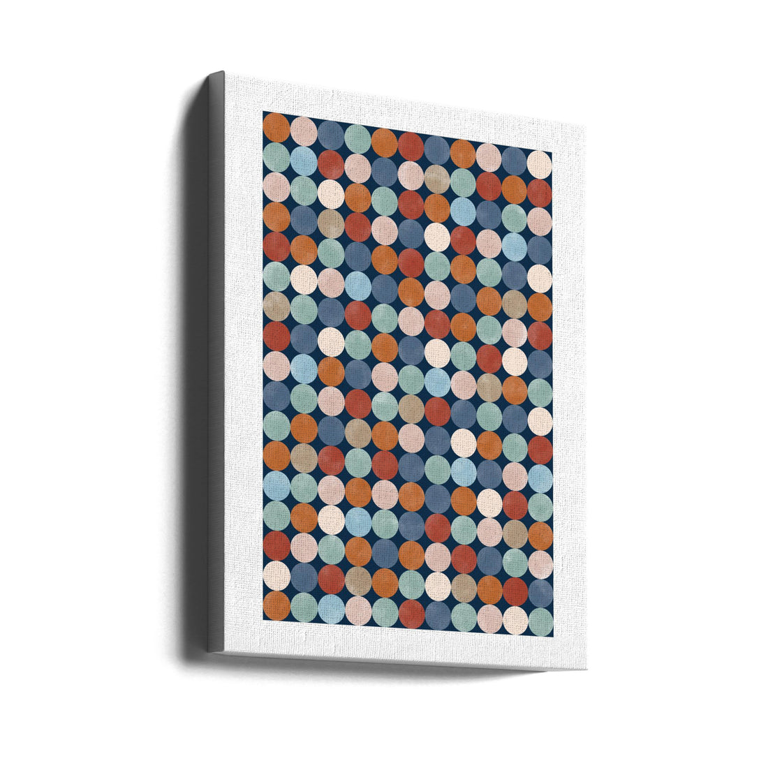 Blue Rust Circles by Elena Ristova | Geometric Circle Pattern, Large Canvas Wall Art Print | Artsy Earth