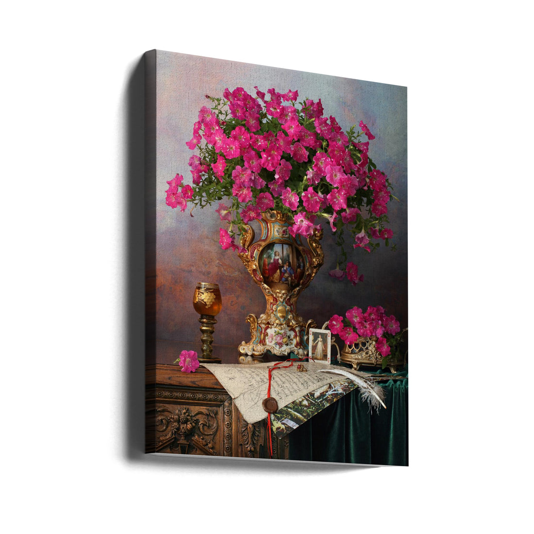 Still Life with Flowers by Andrey Morozov | Vintage Floral Bouquet, Large Canvas Wall Art Print | Artsy Earth