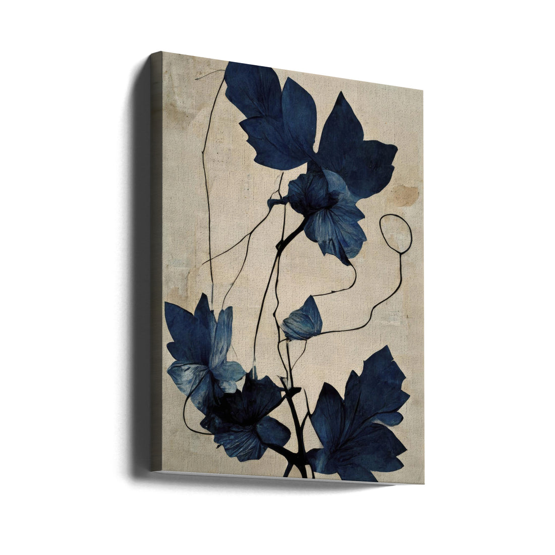 Indigo Flower by Treechild | Botanical Flora Closeup, Large Canvas Wall Art Print | Artsy Earth