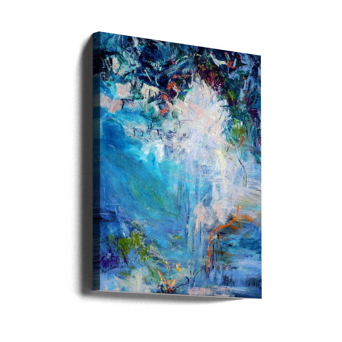 Blue Abstract Paint by Dorothy Fagan | Abstract Painted Texture, Large Canvas Wall Art Print | Artsy Earth