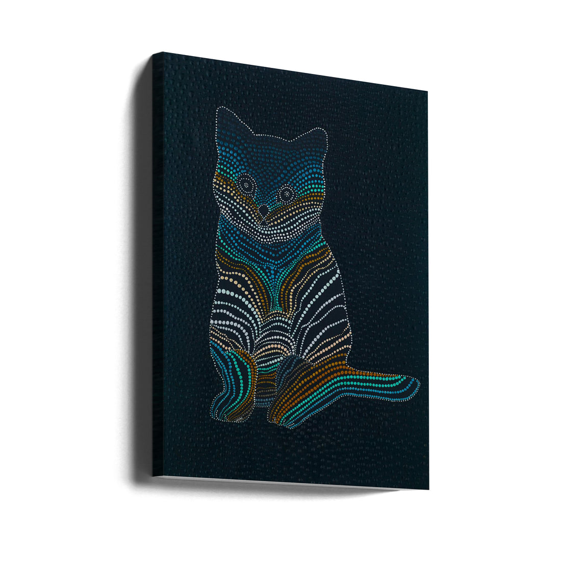 Meow Meow by Amy Diener | Cat Dot Painting, Large Canvas Wall Art Print | Artsy Earth