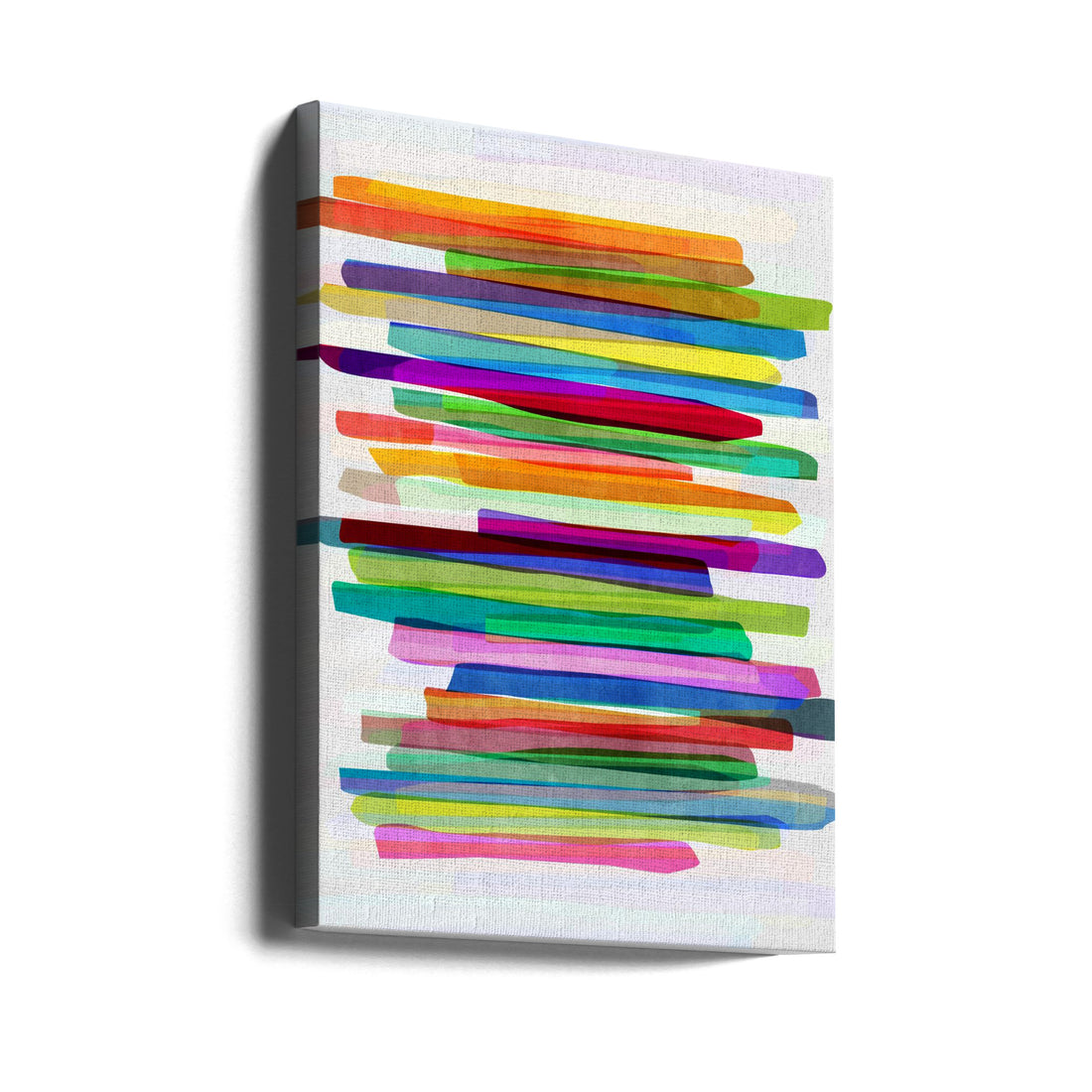 Colorful Stripes by Mareike Böhmer | Abstract Graphic Lines, Large Canvas Wall Art Print | Artsy Earth