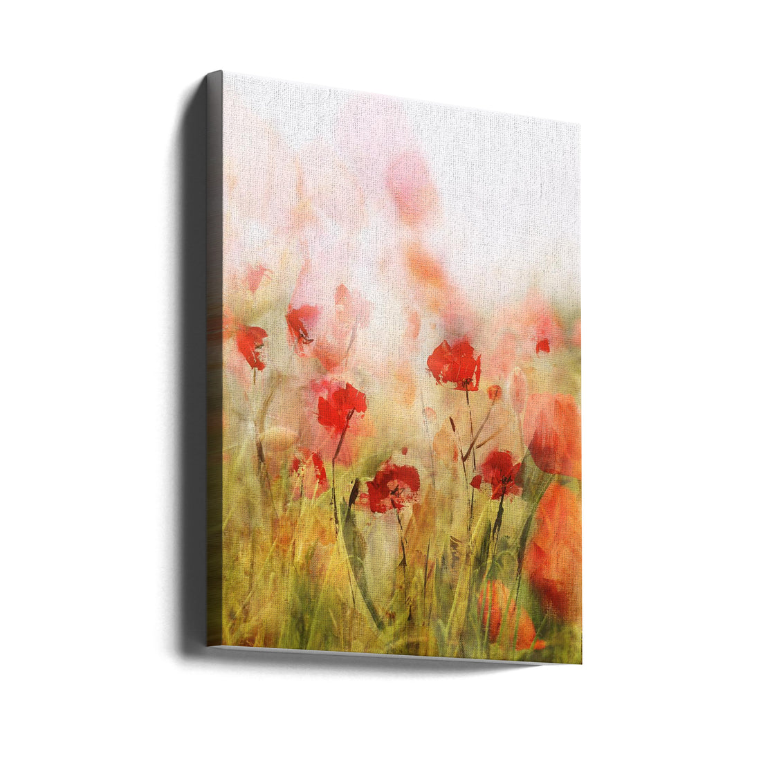 Poppies IV by Ellen Van Deelen | Red Floral Painting, Large Canvas Wall Art Print | Artsy Earth