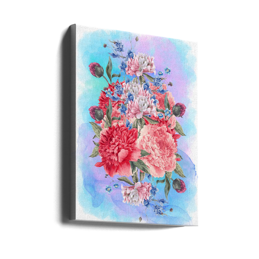 Bouquet of Flowers by Hussein Abdel Aal | Fresh Floral Botanical, Large Canvas Wall Art Print | Artsy Earth