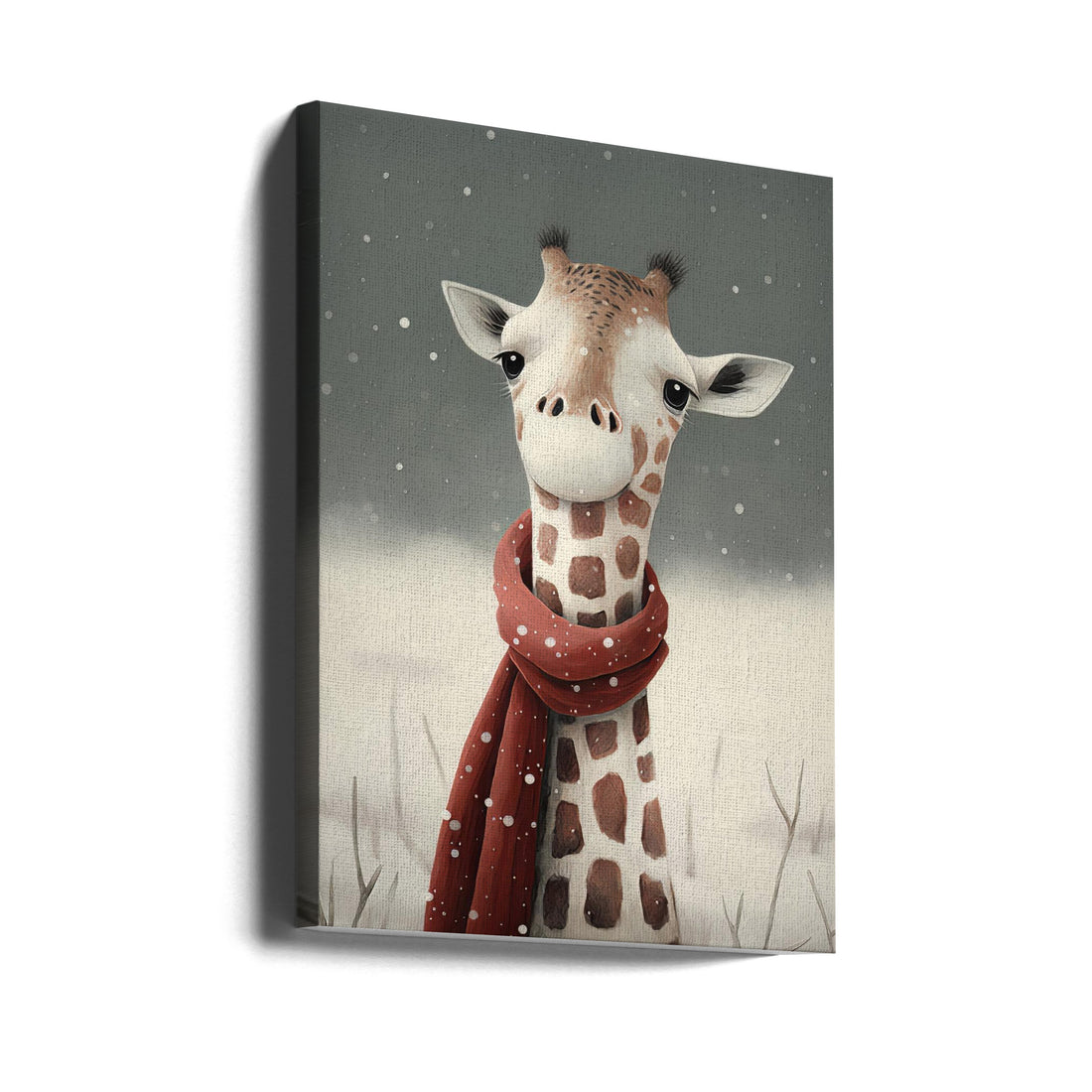 Winter Giraffe by Bilge Paksoylu | Wild Animal Nature, Large Canvas Wall Art Print | Artsy Earth