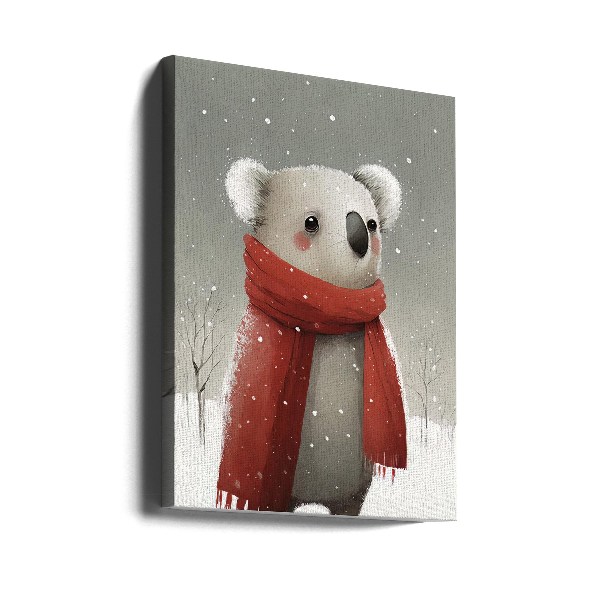 Winter Koala Nursery by Bilge Paksoylu | Kids Room Animal, Large Canvas Wall Art Print | Artsy Earth