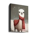 Winter Llama Art by Bilge Paksoylu | Nursery Animal Decor, Large Canvas Wall Art Print | Artsy Earth