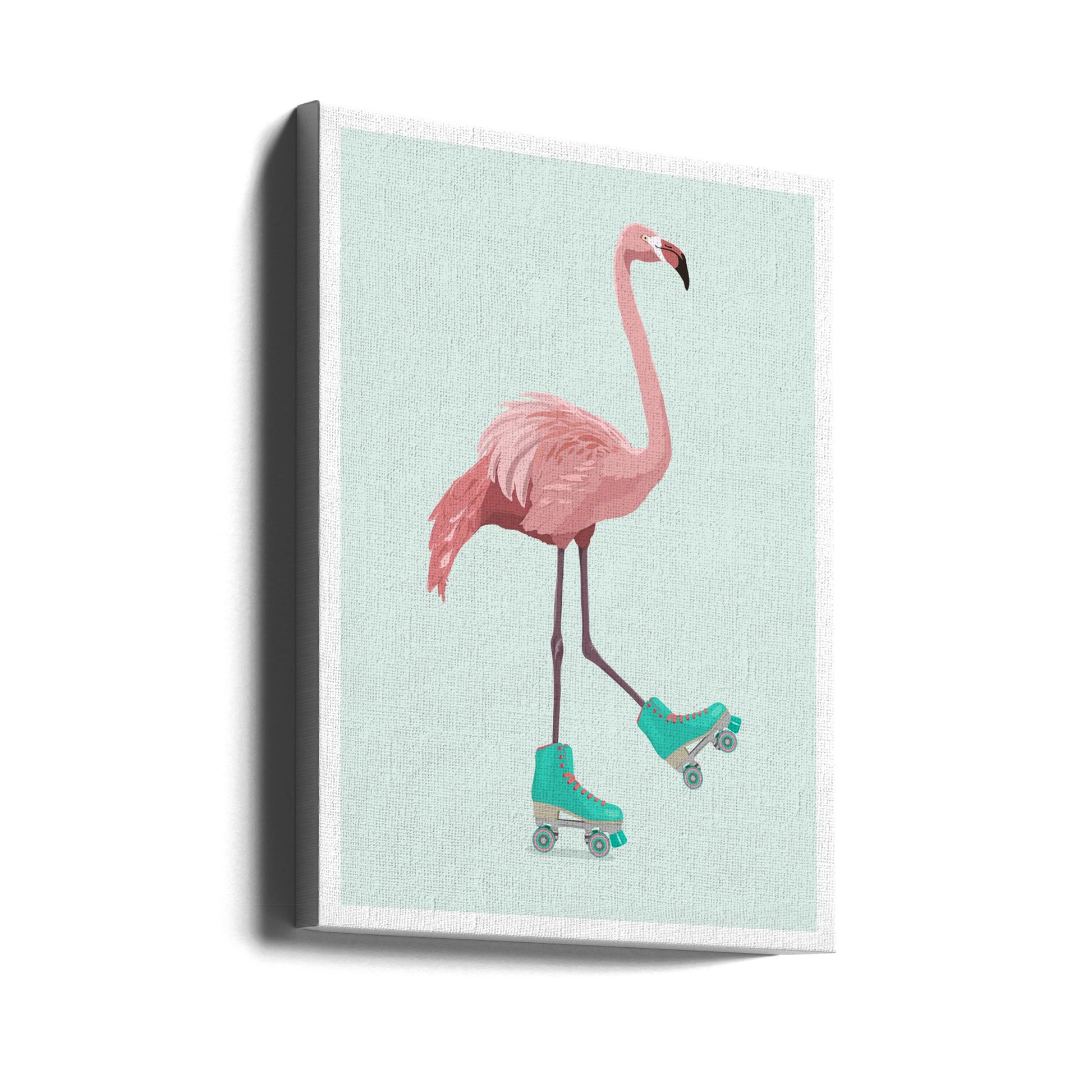 Flamingogo by Bykammille | Pink Funny Flamingo, Large Canvas Wall Art Print | Artsy Earth