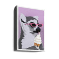 Jugdy Lemur with Icecream by Bykammille | Funny Animal Food, Large Canvas Wall Art Print | Artsy Earth