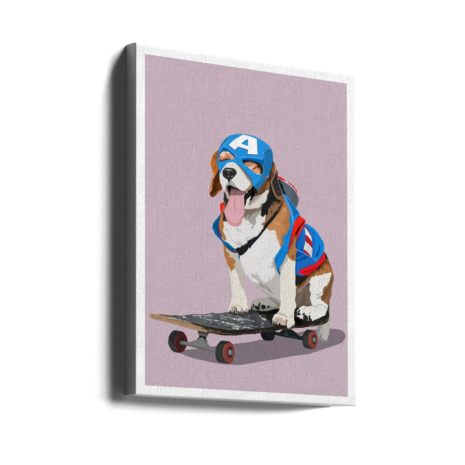 My Kind Of Hero by Bykammille | Funny Dog Sports, Large Canvas Wall Art Print | Artsy Earth