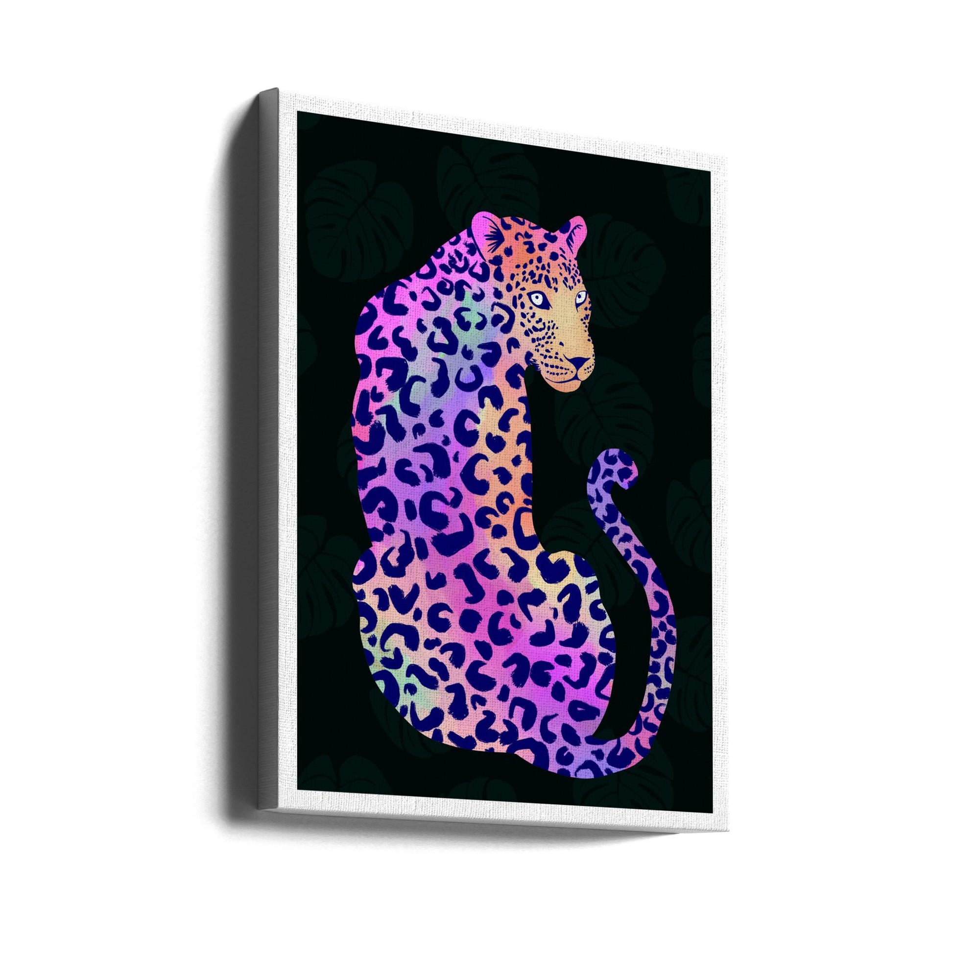 Iridescent Leopard by Bykammille | Colorful Animal Pattern, Large Canvas Wall Art Print | Artsy Earth