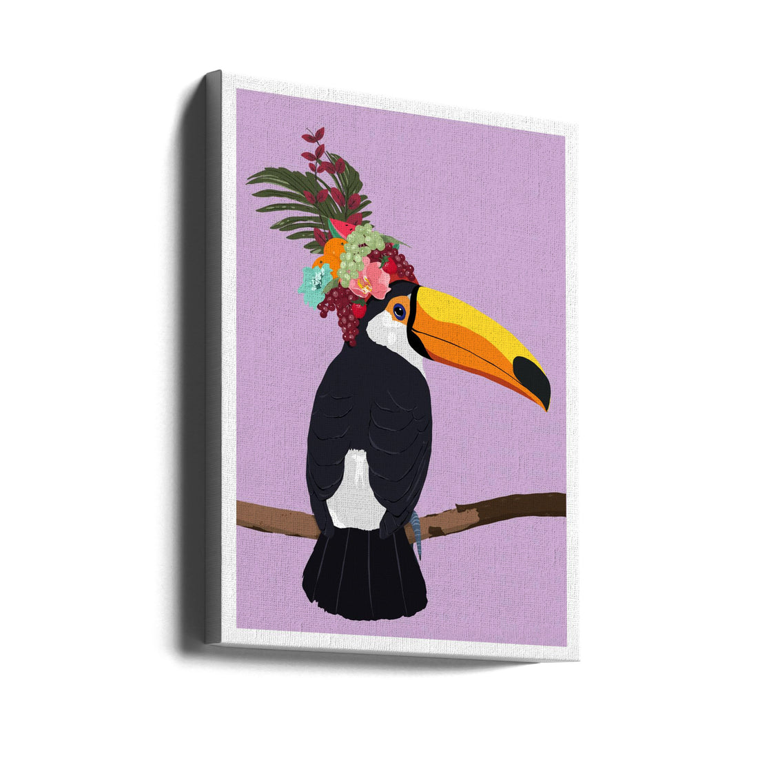 Colorful Toucan Bird by Bykammille | Exotic Bird Portrait, Large Canvas Wall Art Print | Artsy Earth