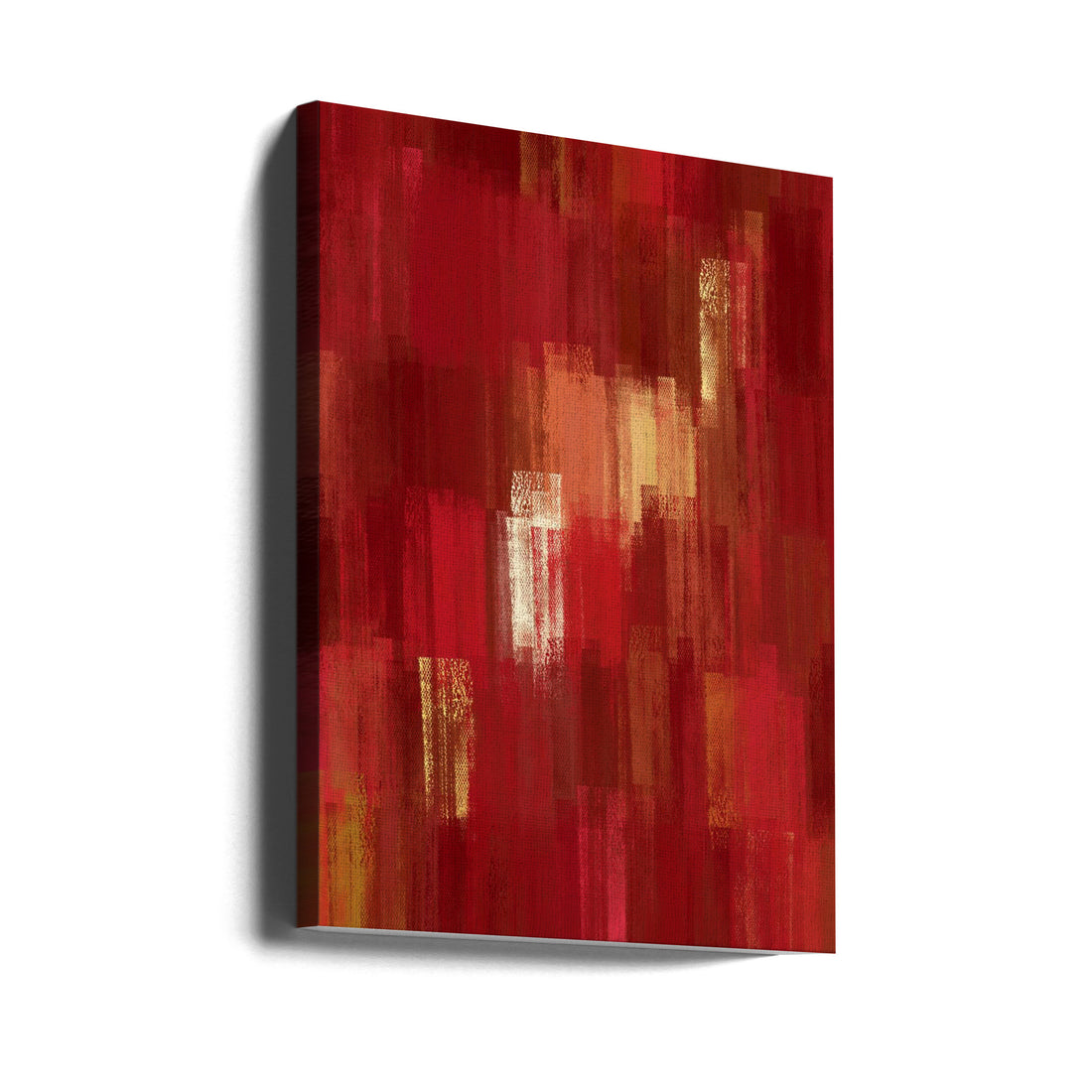 Abstract Modern Brush Strokes by Bilge Paksoylu | Red Abstract Pattern, Large Canvas Wall Art Print | Artsy Earth